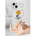 thumbnail image 6 of Cartoon Astronaut Side Print Planet Background Pattern White Phone Case, Shockproof Silicone Soft Case for iPhone 13, 6 of 13