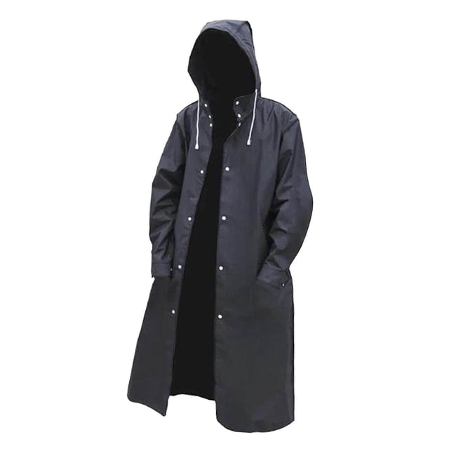 destyer Imperméable Réutilisable Mens Mens Poncho Hommes Femmes Portable Imperméable Capuche Pluie à Séchage Rapide Adulte Randonnée Vêtements de Pluie XL