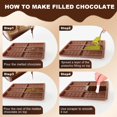 thumbnail image 6 of Dihmpor Chocolate Molds 3P, Food Grade Chocolate Molds Silicone, Non-Stick Deep Large Chocolate Bar Mold for Dubai Pistachio, Candy, Snacks and Desserts, 6 of 7