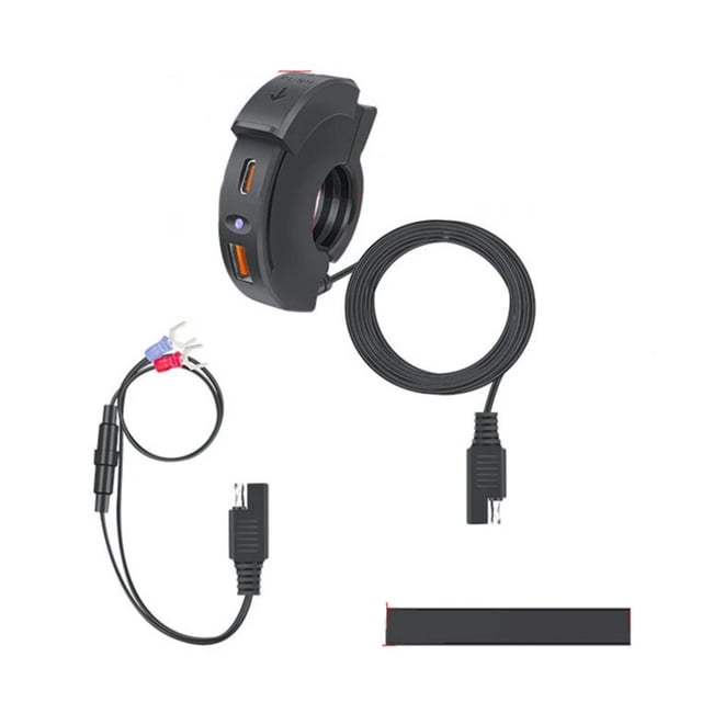 TAPDRA 12V 24V Vehicle USB Charger Type C PD USB A Output Overcurrent Short Circuit Protection For Motorcycle GPS Navigation Power Supply