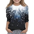 thumbnail image 2 of ITSAME Boys Girls 3/4 Sleeve Shirt, Xmas Graphic Crewneck Fashion Casual Spring Fall Christmas Holiday Tops Multicolor 3T, 2 of 7