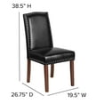 thumbnail image 4 of Flash Furniture 2 Pk. HERCULES Hampton Hill Series Black LeatherSoft Parsons Chair with Silver Accent Nail Trim, 4 of 13