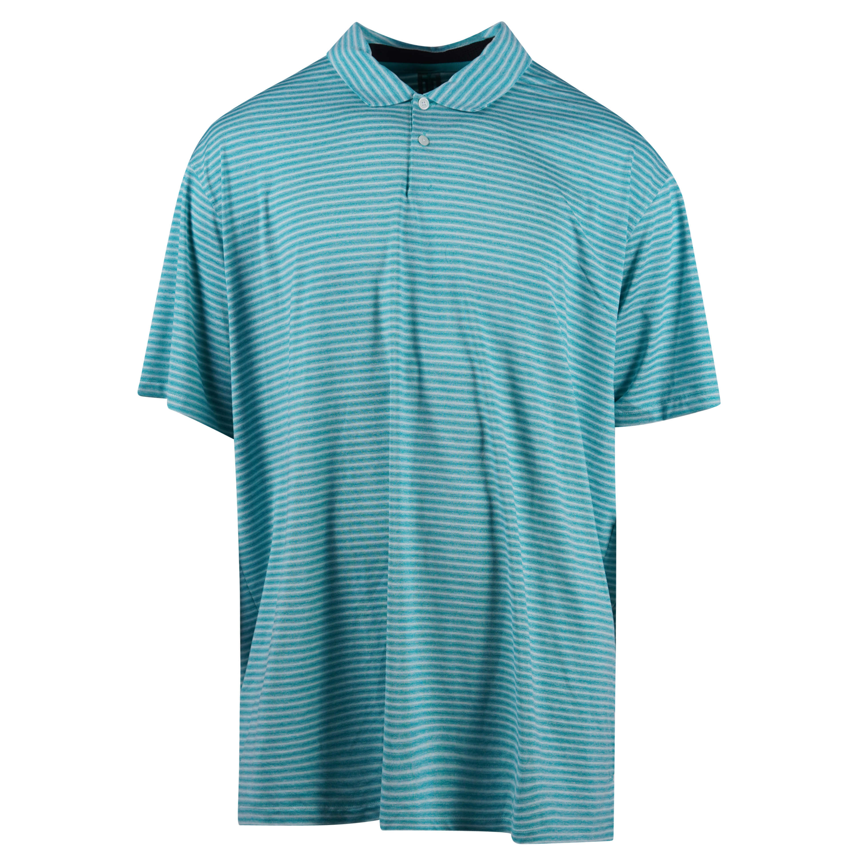 Short Sleeve Dri Fit Stripe Polo Blue 