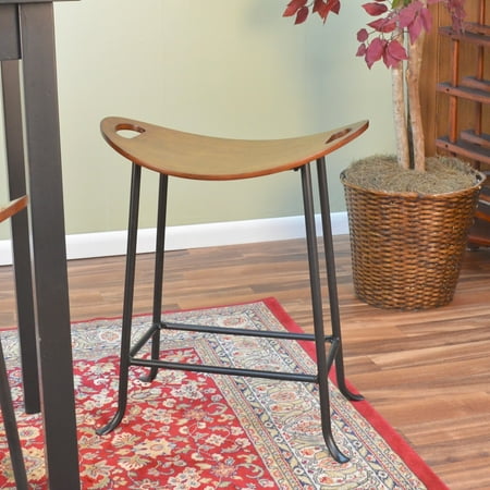 Ashton Chesnut Black Saddle Seat Stool 24 Inch Counter Ashton Chesnut Black Saddle Seat Stool 24 Inch Counter