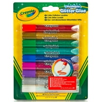 Crayola Washable Glitter Glue, Fiery Flecks, 9 Count