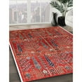 thumbnail image 2 of Ahgly Company Indoor Square Mid-Century Modern Red Oriental Area Rugs, 3' Square, 2 of 6