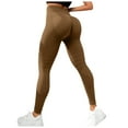 thumbnail image 2 of GEWSEY Leggings for Women High Waisted Butt Lifting Tummy Training Control, Anti Cellulite Legging for Gym Workout (Coffee, L), 2 of 4