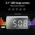 thumbnail image 2 of Kironypik LED Mirror Desk Digital Electric Clock Tabletop Time Temperature Display Alarm Electronic Clocks for Living Room Bedroom Blue, 2 of 6