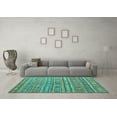 thumbnail image 3 of Ahgly Company Indoor Rectangle Persian Turquoise Blue Traditional Area Rugs, 3' x 5', 3 of 4