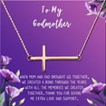 thumbnail image 2 of To My God Mother Mother's Day Gift, Gift for Her, Godmother's Day Gift, Godmother's Gift for Mother's Day, Godmother's Day Necklace and Card[Rose Gold Cross,Purple Gradient], 2 of 5