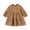 Brown, variant on Happy Town Toddler Baby Girls Dress 6M-4T Fall Winter Long Sleeve Dress Lantern Solid Color Girls Clothes