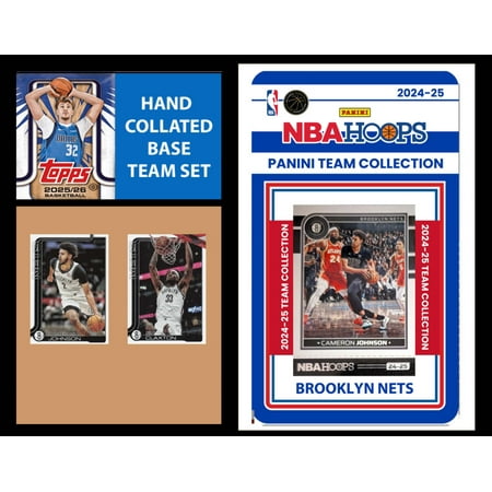 2025-26 2026 Topps Brooklyn Nets Team Set + 2024 Panini Hoops Cam Johnson