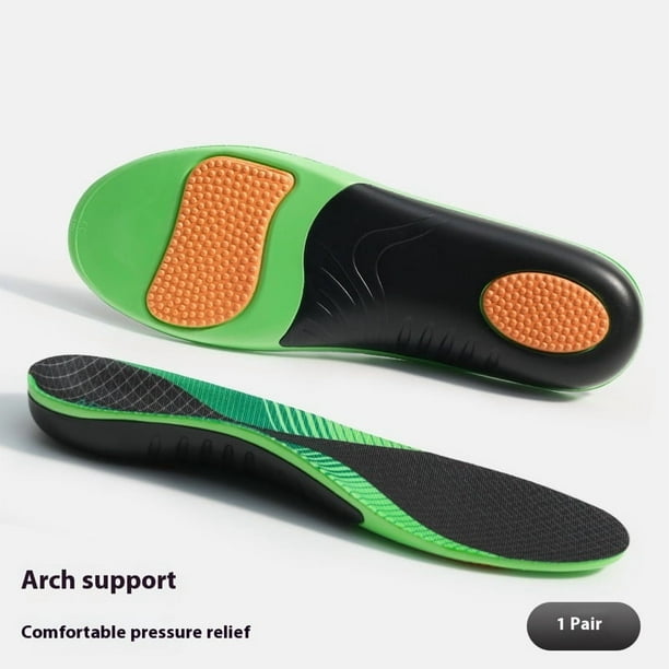 Orthotic Inserts Arch Support Shoe Inserts for Women Men,Orthotic Shoes Inserts,Plantar Fasciitis Insoles for Flat Feet,High Arch Support Shock Absorption Insoles (Green, Men 8-8.5/Women 10-10.5)