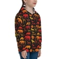 thumbnail image 3 of Salouo Animal Pattern Hoodie Sweatshirt for Youth, Fall Pullover Hoodie Sweatshirt Long-Sleeve Pullover Hooded Sweatshirt-Medium, 3 of 6