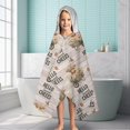 thumbnail image 6 of Beige Highland Cow Flower Cart Pattern Hooded Bath Towel，60"x35" for Ages 3 To 12 Kids, Quick Dry Lightweight Soft Microfiber Hood Beach Towel Cover Up for Kids, 6 of 7