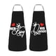 thumbnail image 1 of Delantal de cocina Bewildely 2 piezas Negro, 1 of 6