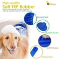 thumbnail image 6 of Brillirare 2 Pack Dog Grooming Brush, Premium Soft Silicone Pet Bath Brushes with Adjustable Handle, Shampoo Soothing Comb for Wet Dry Long Short Haired Dogs & Cats Massaging, Deshedding, 6 of 7