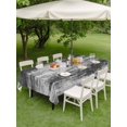 thumbnail image 4 of Outdoor Tablecloth with Umbrella Hole for Patio/Picnic/Party/Camping, Vintage Abstract Waterproof Table Cloth Rectangle Table Cover Washable, Minimalist Texture Art Black Gray (60"x 102"), 4 of 9