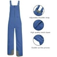 thumbnail image 7 of QATAINLAV Womens Snow Bibs Jumpsuits Ski Waterproof Windproof Insulated Overalls Winter Snowboard Pants Solid Color One Piece Jumper Pants with Pockets Blue XXXL Sales Of The Week, 7 of 7
