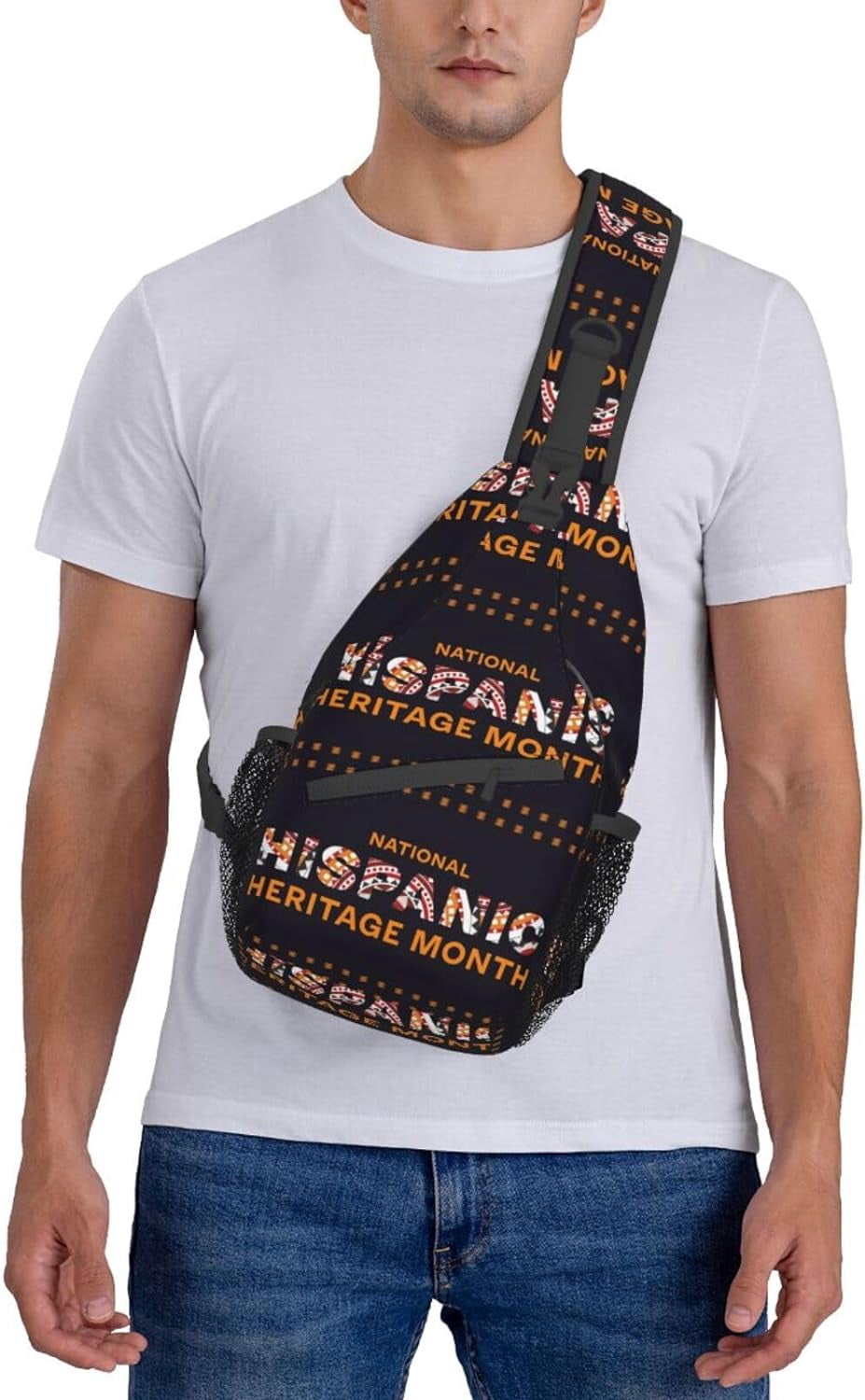 Mes Nacional De La Herencia Hispana Hispanic Heritage Month Sling Bag Crossbody Hiking Travel Chest Bags Backpack Shoulder Daypack for Women Men