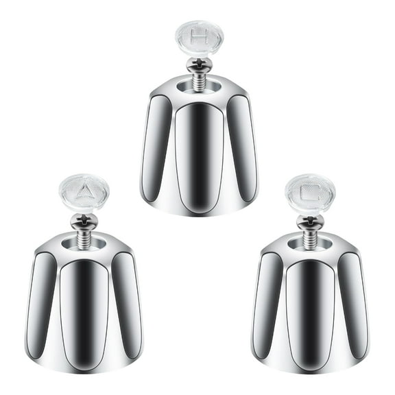 3Pieces Multipurpose Shower Knob Replacement Set Banthroom Accessory With Tub Faucet Handles In Matte Designs Finish