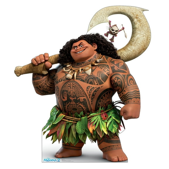 Cardboard People Maui & Kotu Life Size Cardboard Cutout Standup - Disneys Moana 2 (2024 Film)