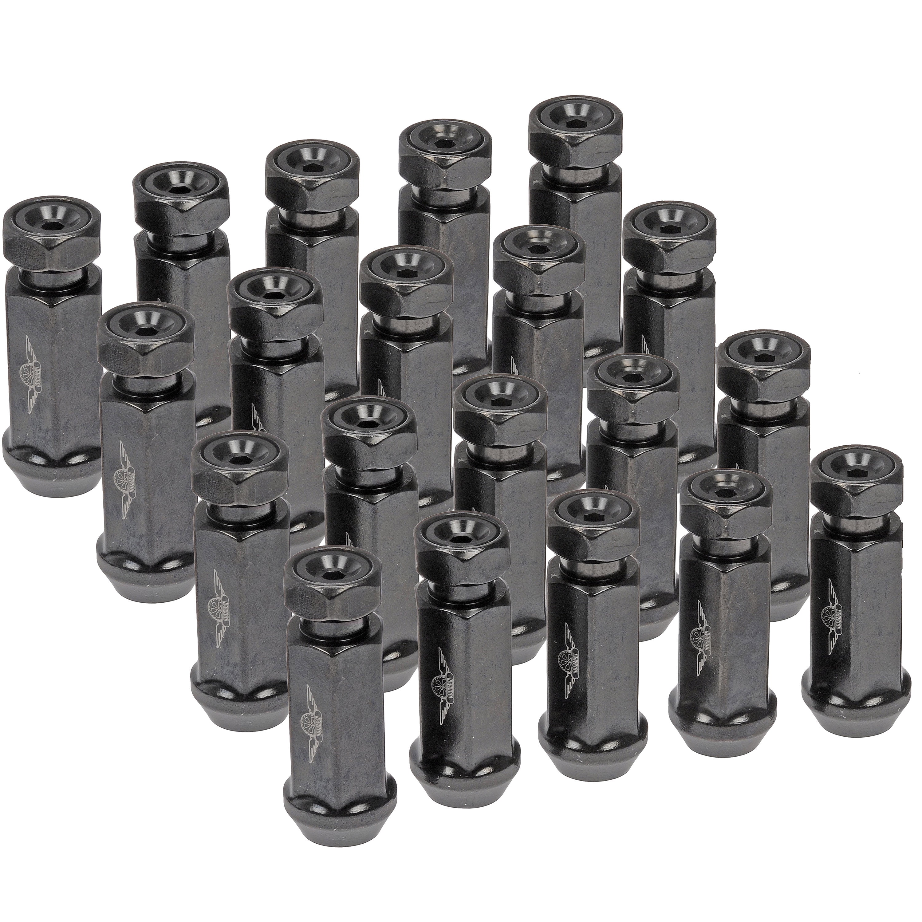 Dorman 712-345A Wheel Lug Nut for Specific Models, Black (Pack of 20)