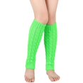 thumbnail image 4 of Resicozy Leg Warmers for Women Winter Knee High Cable Knit Warm Solid Long Boot Socks for 80s Accessories Party Yoga Dance Green, 4 of 7