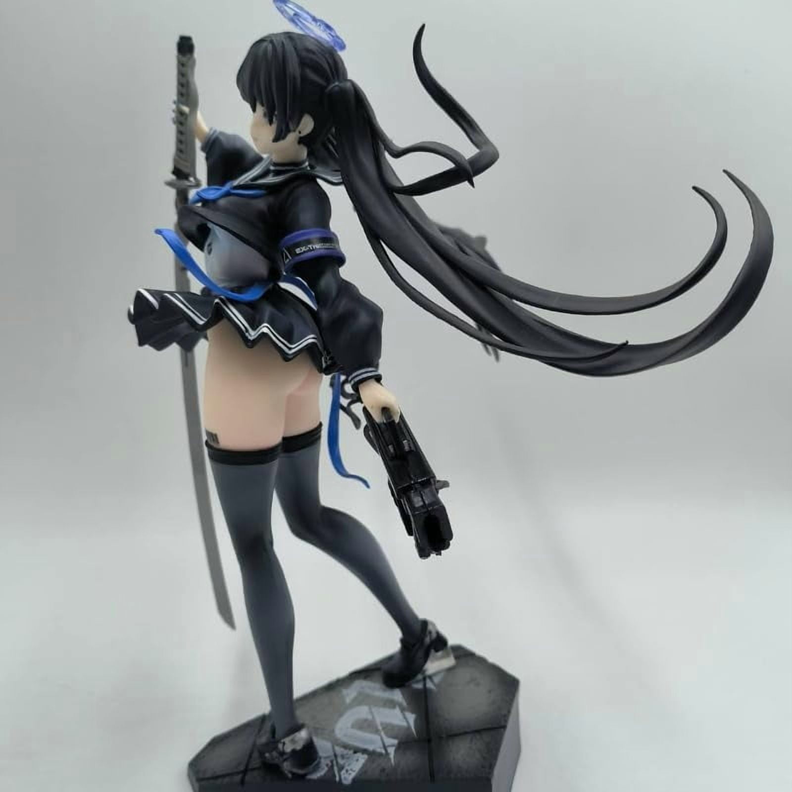 Solarain Colors Blue Figure Big Knife Standing Solarain Colors Blue Anime Figures 23cm/9.1inch PVC Game Character Model Decoration Craft Gift