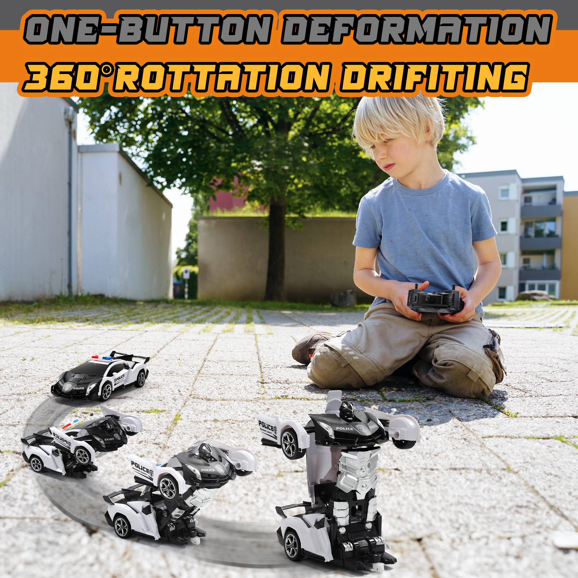 WEFONE 2-Pack Transforming RC Cars with 360° Rotation photo 7