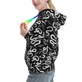thumbnail image 2 of Lsque Hand Drawn Snake Pattern Casual Women's Hoodie,Hooded Sweatshirt with Kangaroo Pocket,Pullover Hoodie with Eye-catching Drawstrings-Small, 2 of 7