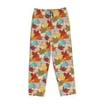 thumbnail image 4 of Naloa Fall Maple Leaves Print Women’s Ultra-Soft Comfy Pajama Lounge Pants with Pockets & Drawstring, 4 of 8