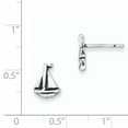 thumbnail image 2 of Beautiful Sterling Silver Polished and Antiqued Sailboat Post Earrings, 2 of 2