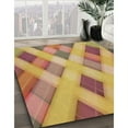 thumbnail image 3 of Ahgly Company Machine Washable Indoor Square Transitional Beer Orange Area Rugs, 3' Square, 3 of 7