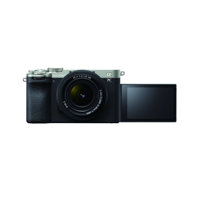 Cámara digital Sony a7C ILCE7CM2L sin espejo 33,0 MP Full Frame 4K 60 fps Zoom óptico 2,1x Lente 28-60 mm Wi-Fi Bluetooth plateada