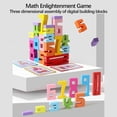 thumbnail image 2 of Colorful Number Stacking Blocks - 20PC Wooden Math Toy, 2 of 7