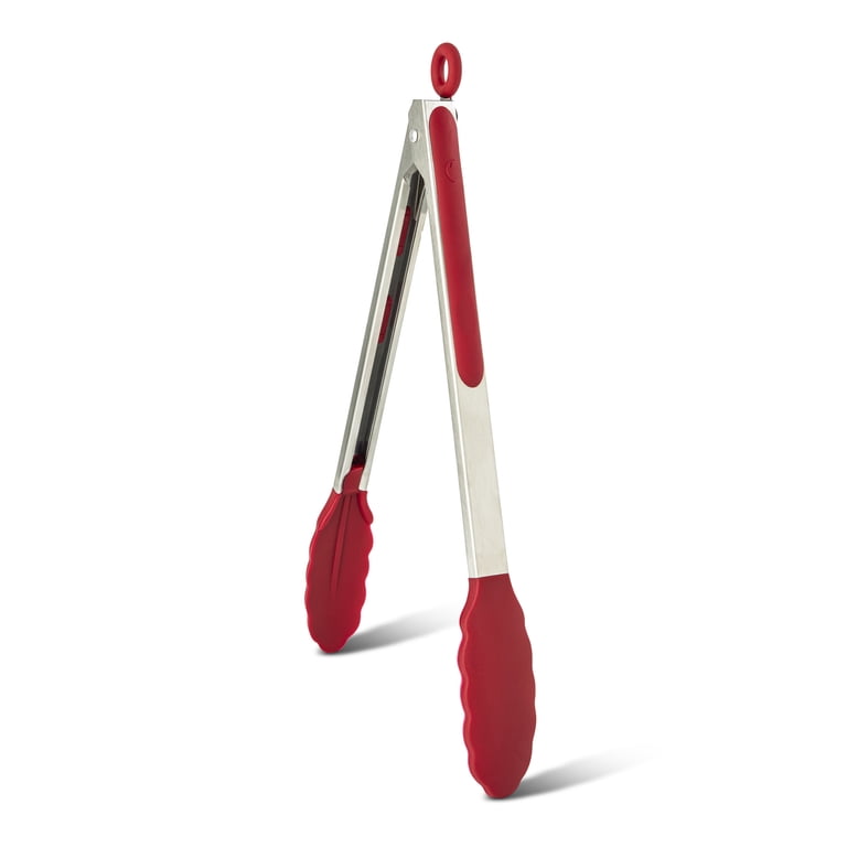 Elements By Thyme & Table Red Silicone Locking Tongs Set of 2 photo 8