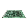 thumbnail image 2 of Ahgly Company Machine Washable Indoor Rectangle Abstract Turquoise Blue Modern Area Rugs, 6' x 9', 2 of 4
