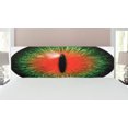 thumbnail image 1 of Reptile Headboard, Creepy Exotic Cat Eye Illustration Scary Egyptian Pharaoh Iris Mystic Vision, Upholstered Decorative Metal Bed Headboard with Memory Foam, King Size, Black Green Red, by Ambesonne, 1 of 4