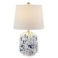 thumbnail image 3 of Safavieh Lighting Collection Greyon Navy Blue Ceramic 23-inch Bedroom Living Room Home Office Desk Nightstand Table Lamp (LED Bulb Included), 3 of 5