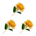 thumbnail image 1 of Naiovety Exquisitas rosas de porcelana 24K chapadas en oro Brillantes y resistentes rosas chapadas en oro Plantas artificiales amarillas Type1 NO1, 1 of 6