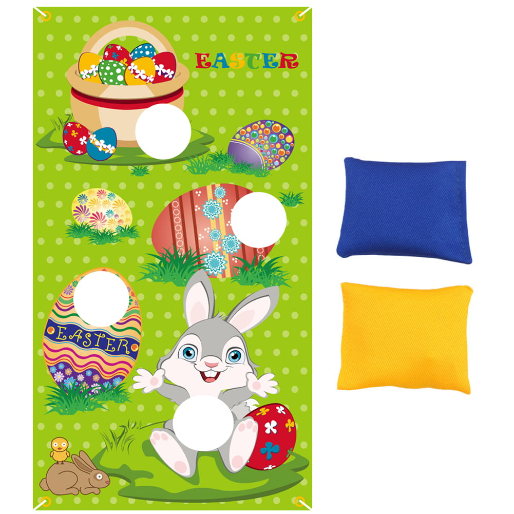 Easter Bunny Sandbag Game Throwing Flag Easter Bunny Bean Bag Toss Game Supply 