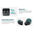 thumbnail image 2 of Cleer Audio ROAM NC Wireless Earbuds - Noise Environment Cancelling Ambient Awareness Technology, Custom Tuned Dynamic Drivers, The Cleer+ APP Control. | Bluetooth 5hrs + 15hrs Case (Black), 2 of 8