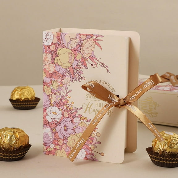 Creative Simple Book Shape Gift Box DIY Valentine's Day Wedding Party Birthday Banquet Baby Shower Candy Chocolate Package Decor