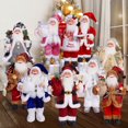 thumbnail image 1 of SUSUchens Muñeco de Papá Noel de Navidad de 12 pulgadas con decoración de peluche de pie sosteniendo regalos Figura de Papá Noel Suministros para fiestas de Navidad para el hogar Escritorio, 1 of 8