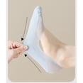 thumbnail image 6 of 5 Pairs Women No Show Mesh Panel Socks Low Cut Stretch Cotton Liner Non-Slip Design for Ballet Flats and Loafers - 5 pcs-E, 6 of 7