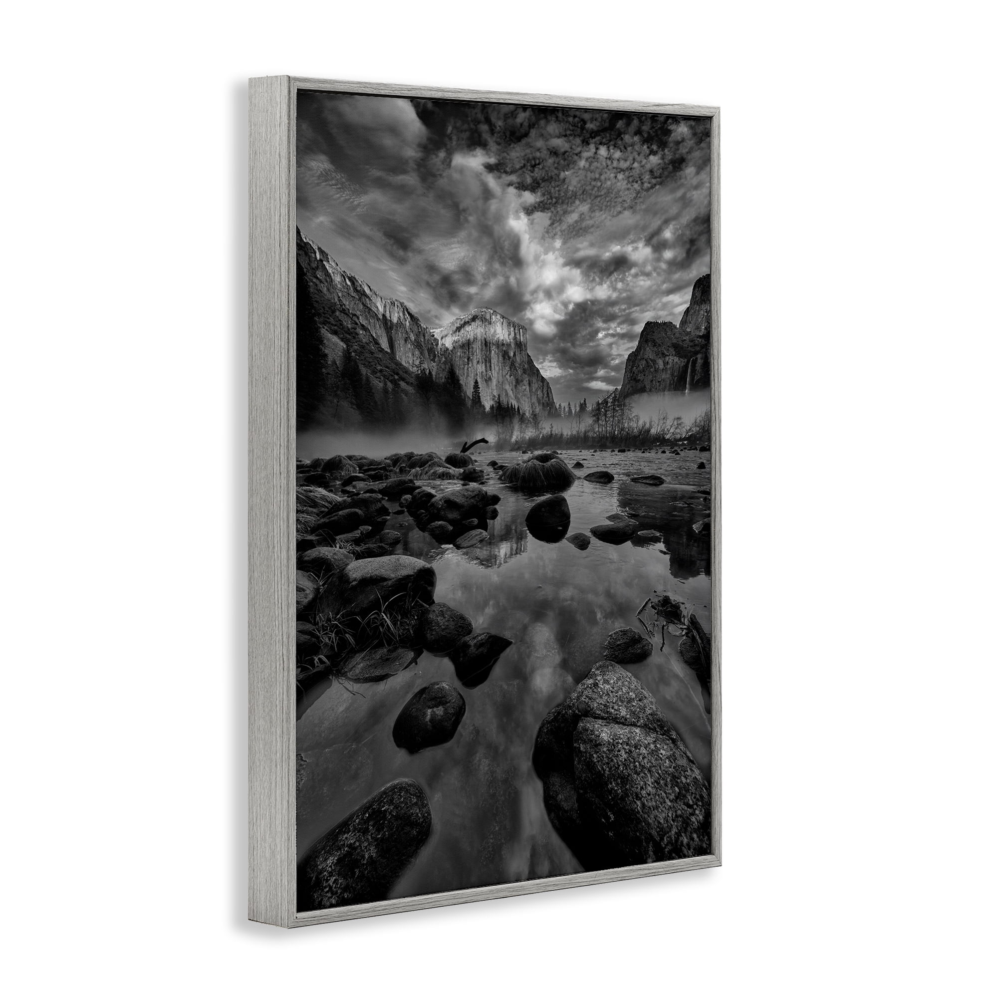 Stupell Industries Morning in Yosemite Valley Gray Framed Giclee Art, design by Jon Evan