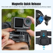 Magnetic Head Strap Mount for DJI, GoPro, Insta360 – Comfortable Adjustable Forehead POV Strap with Quick-Release Adapter & Bonus Magnetic Plate