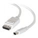 UPC: 0757120542988 | C2G 6ft Mini DisplayPort to DisplayPort Adapter Cable-Thunderbolt to DP-White – DisplayPort cable – 6 ft
