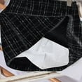 thumbnail image 5 of KHONTS Women's Tweed Mini Skirts Elegant Plaid Button A-Line High Waist Bodycon Pencil Wrap Skirts Black XXL, 5 of 6